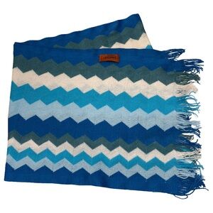Missoni Blue Chevron Scarf